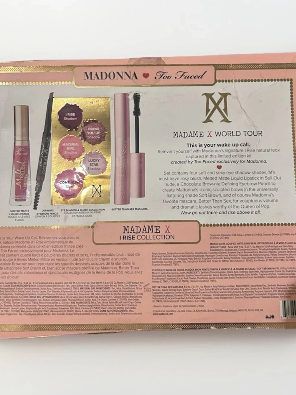 Madonna Too Faced Makeup Kit EXCLUSIVE I Rise Collection